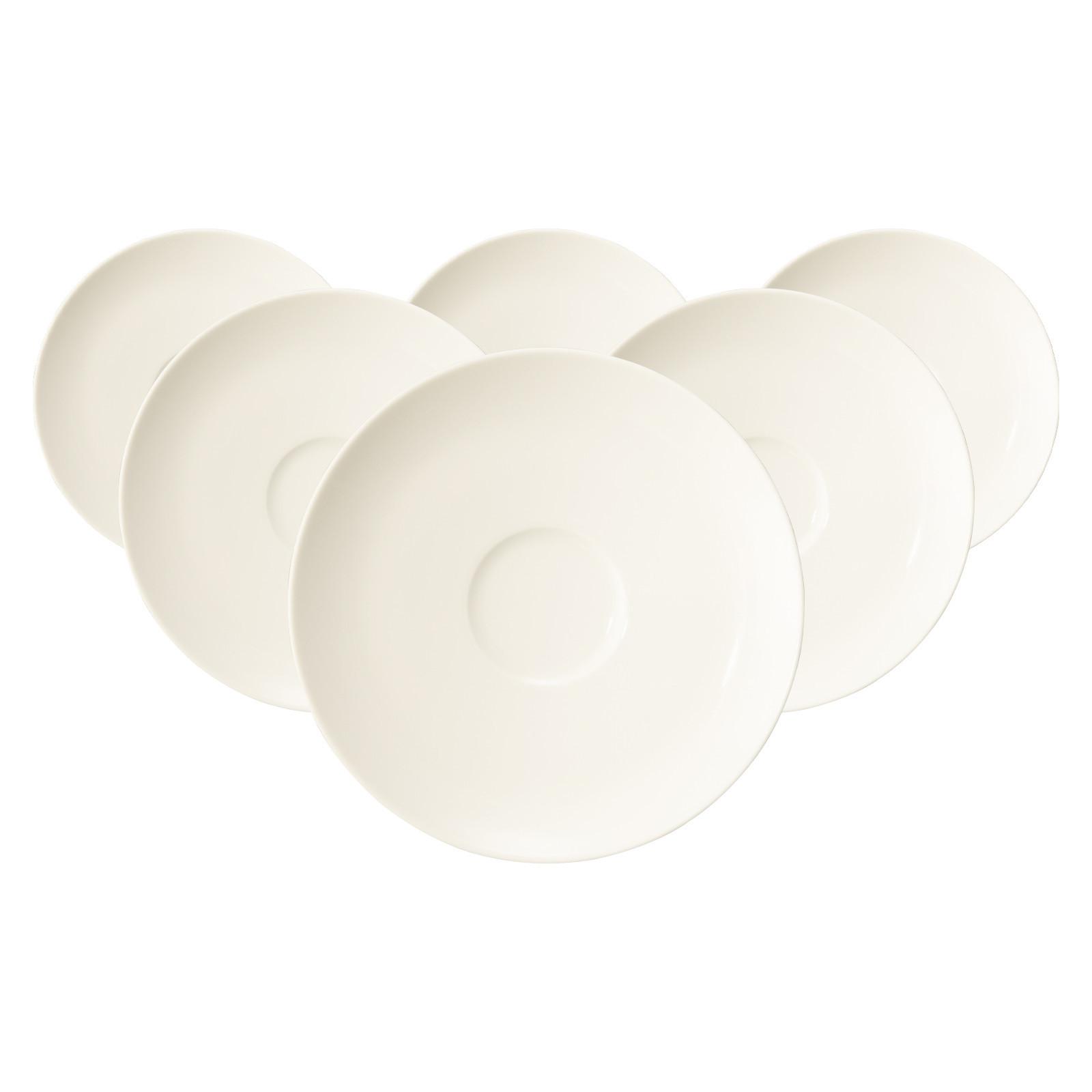 KOMBI-UNTERTASSEN Savona Fine Diamond creme ø 16 cm 6er Set - Creme, Keramik (16cm) - Seltmann Weiden