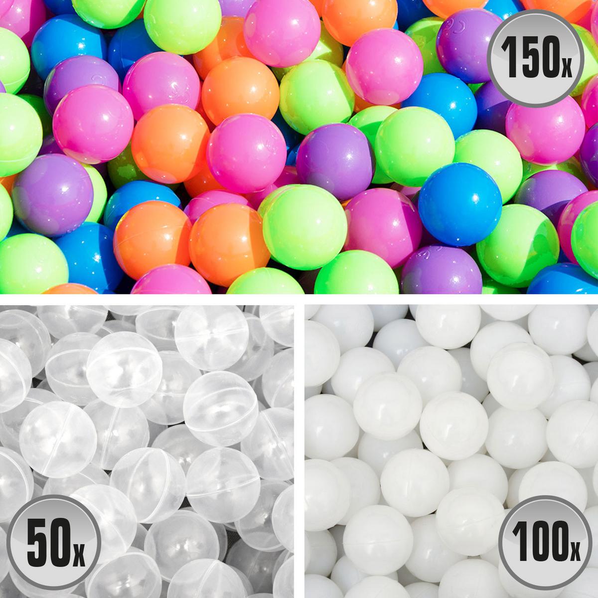 BÄLLEBAD-BASKETBALL-KORB mit 300 Pastellfarbenen Bällen - Multicolor, Kunststoff (100/80/120cm) - Littletom
