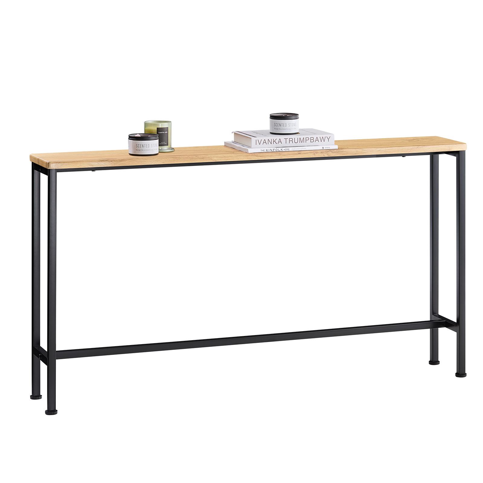 KONSOLENTISCH Natur-Schwarz - Schwarz/Naturfarben, Holzwerkstoff/Metall (20/120/65cm) - SoBuy