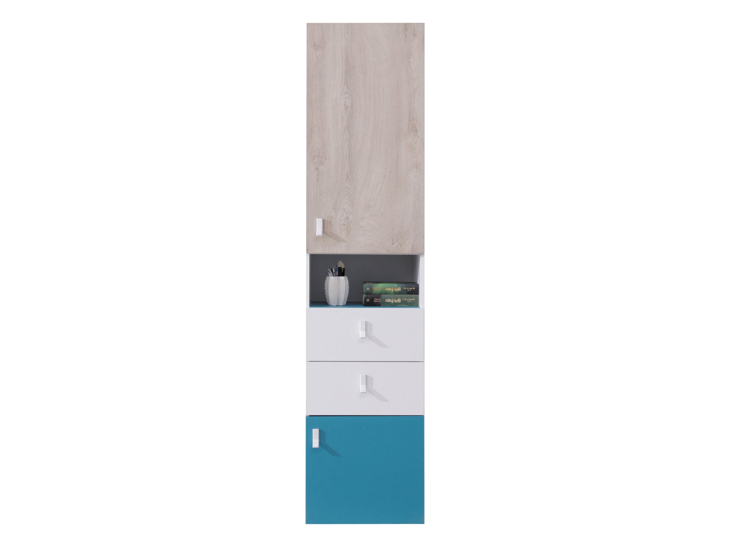 REGAL Planet 04 L / P - Blau/Eichefarben, Holzwerkstoff (45/190/40cm) - MIRJAN24