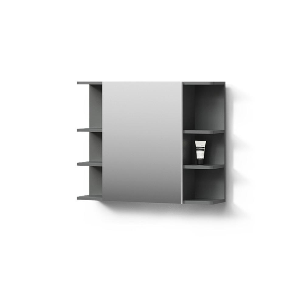 BADSPIEGELSCHRANK Fucino Anthrazit 79.6 x 64 cm - Anthrazit, Holzwerkstoff (79.6/64/21.2cm) - Livinity®