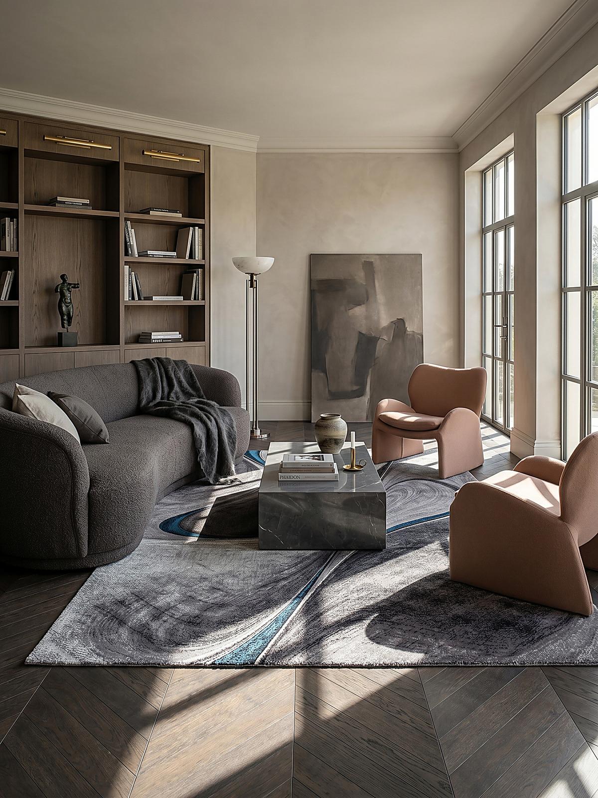 KURZFLORTEPPICH Abstrakt BIENO Polypropylen Grau 200 x 290 cm - Grau, Textil (200/290cm) - KADIMA DESIGN