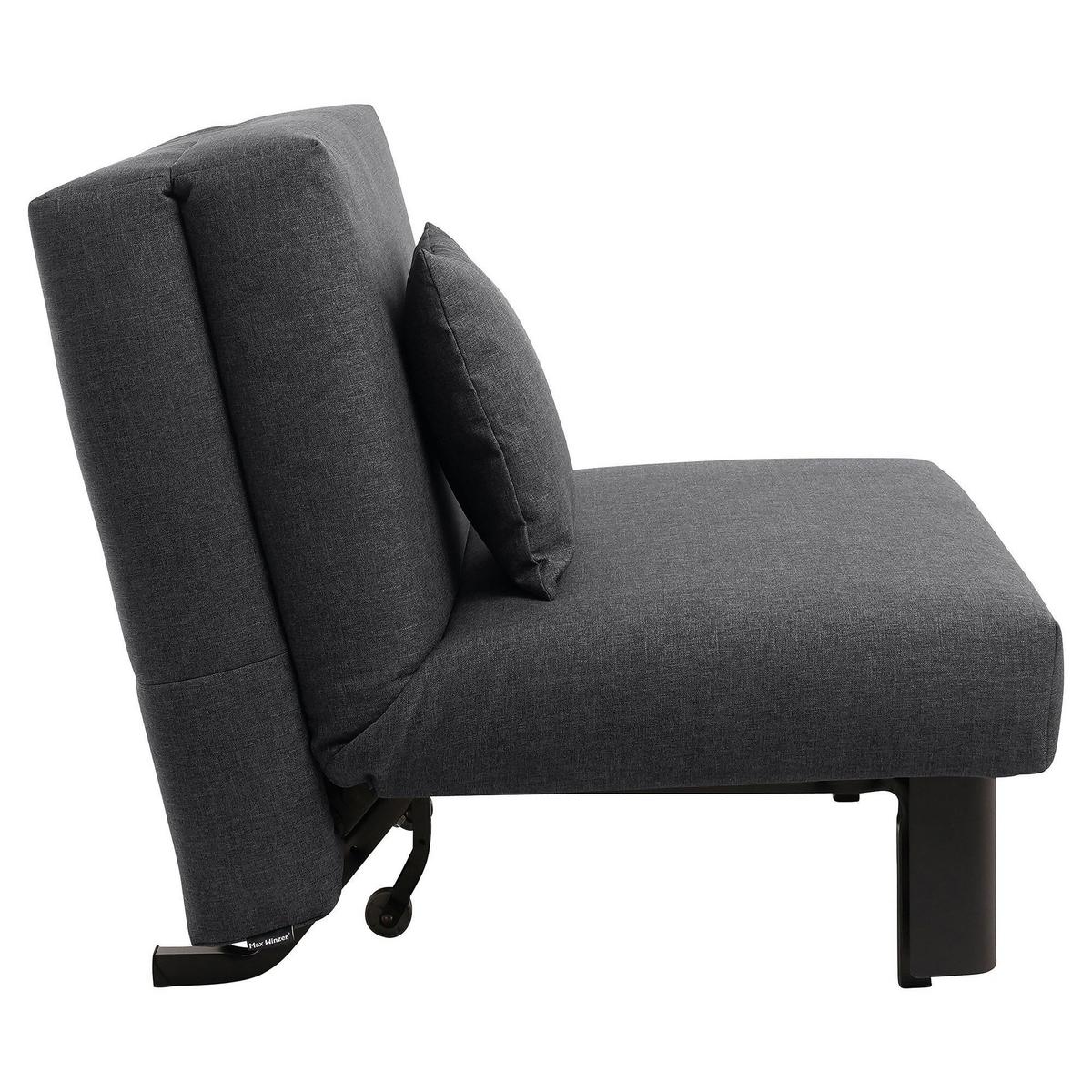 FALTSESSEL Kalomira Bezug Flachgewebe Metall schwarz / graphit - Grau, Kunststoff (100/85/85cm) - 58aufmkessel