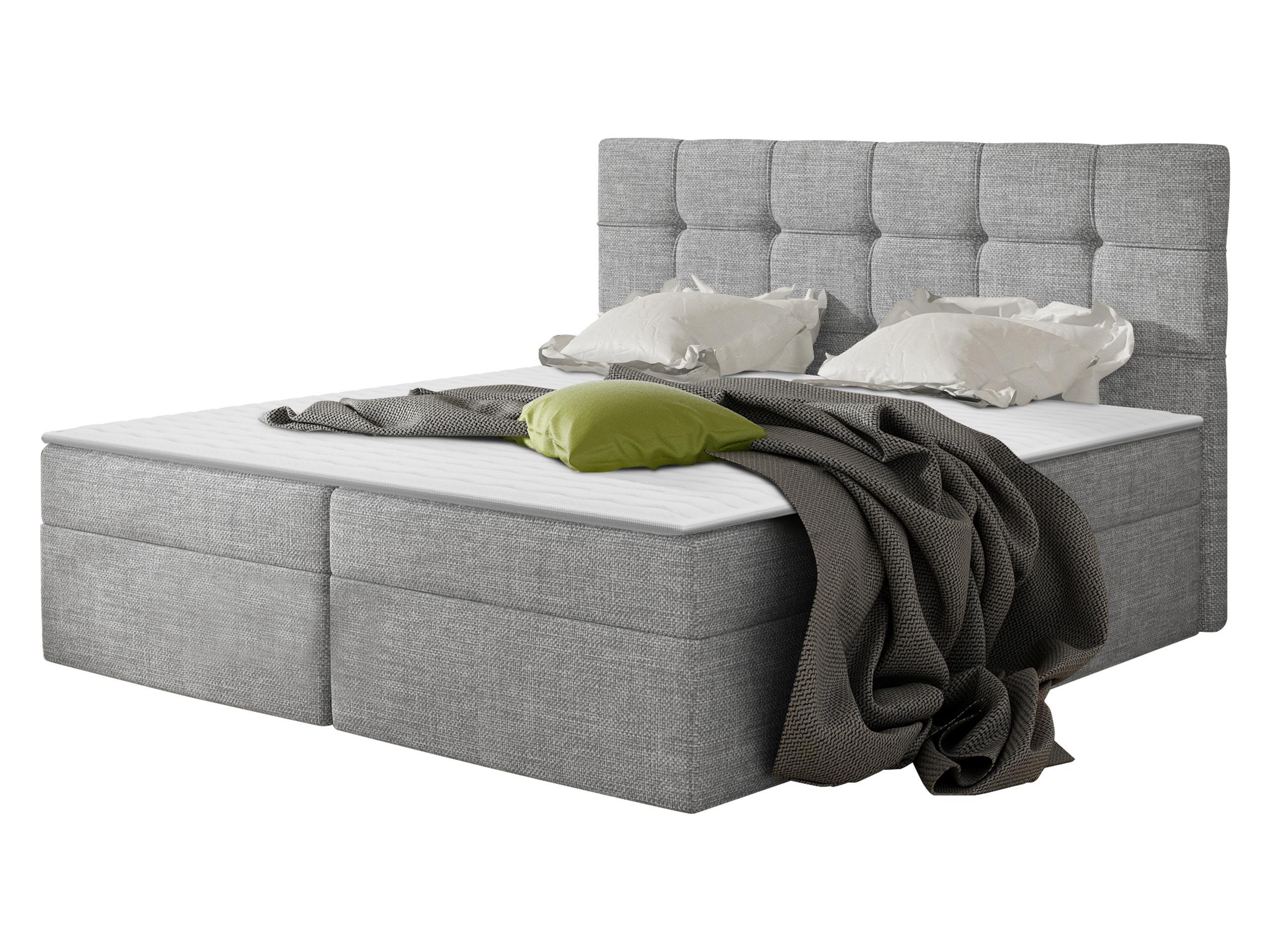BOXBETT Nele - H3 - Hellgrau, Holz/Holzwerkstoff (160/200cm) - MIRJAN24