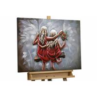 METALLBILD Rot 80/60 cm - Rot/Grau, Metall (5.2/60cm) - KUNSTLOFT