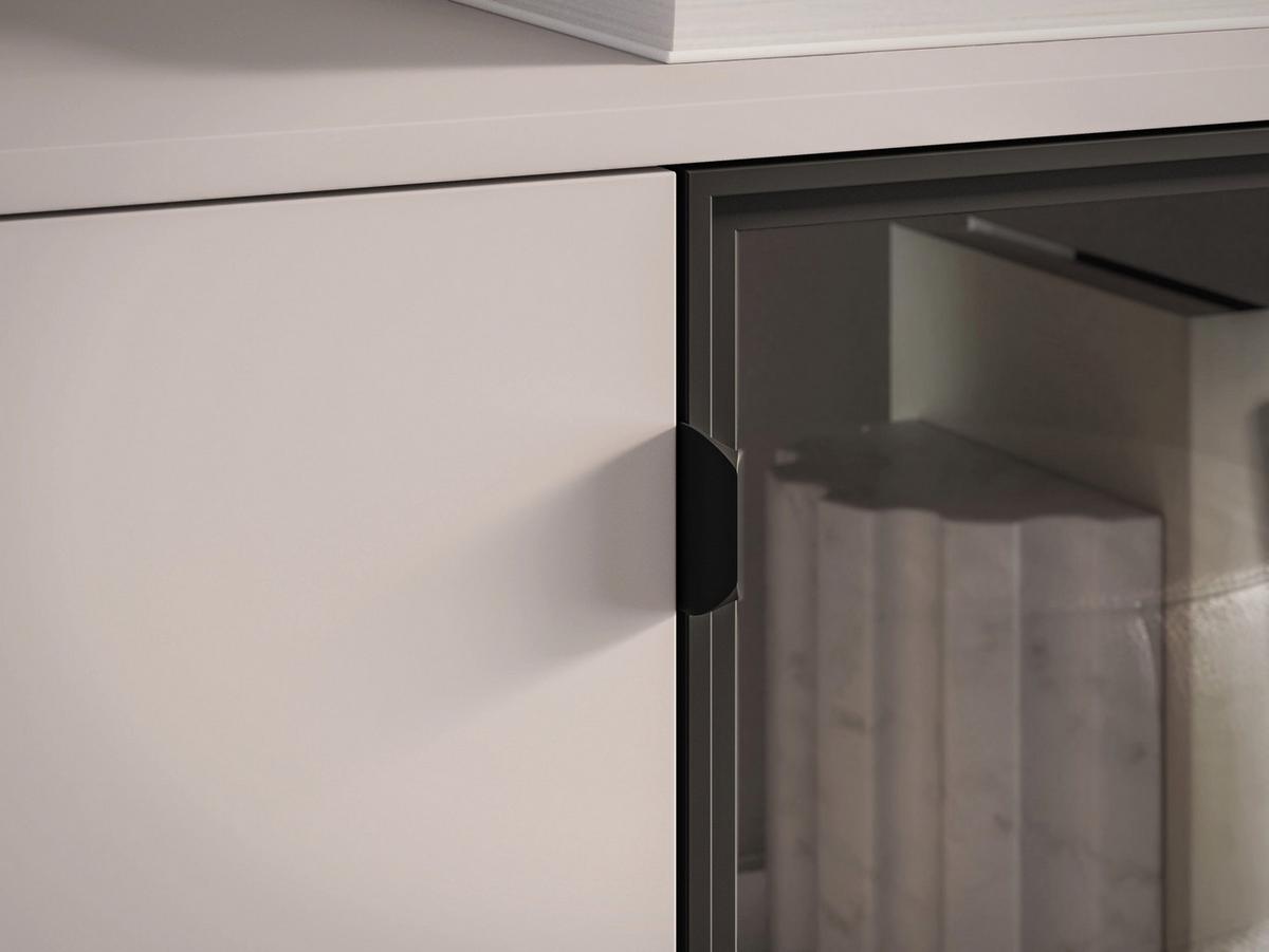 SIDEBOARD Barnee Kaschmir 107 cm - Taupe/Schwarz, Holzwerkstoff/Metall (107/86/40cm) - Selsey