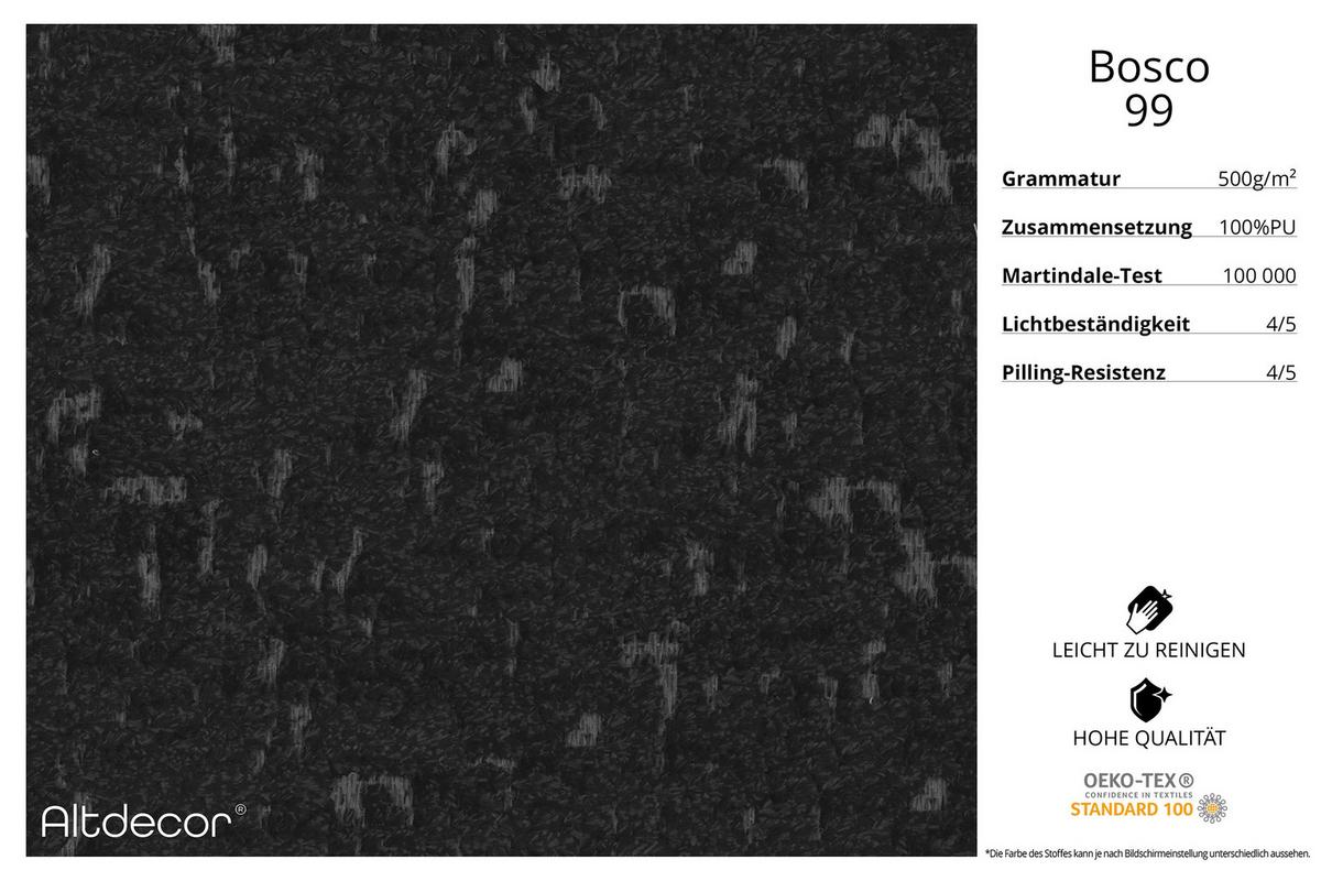 ECKSOFA Ottomane Links MARI-L1 - 243x171x79 cm Schwarz Tissu - Schwarz, Holzwerkstoff/Kunststoff (243/171cm) - ALTDECOR
