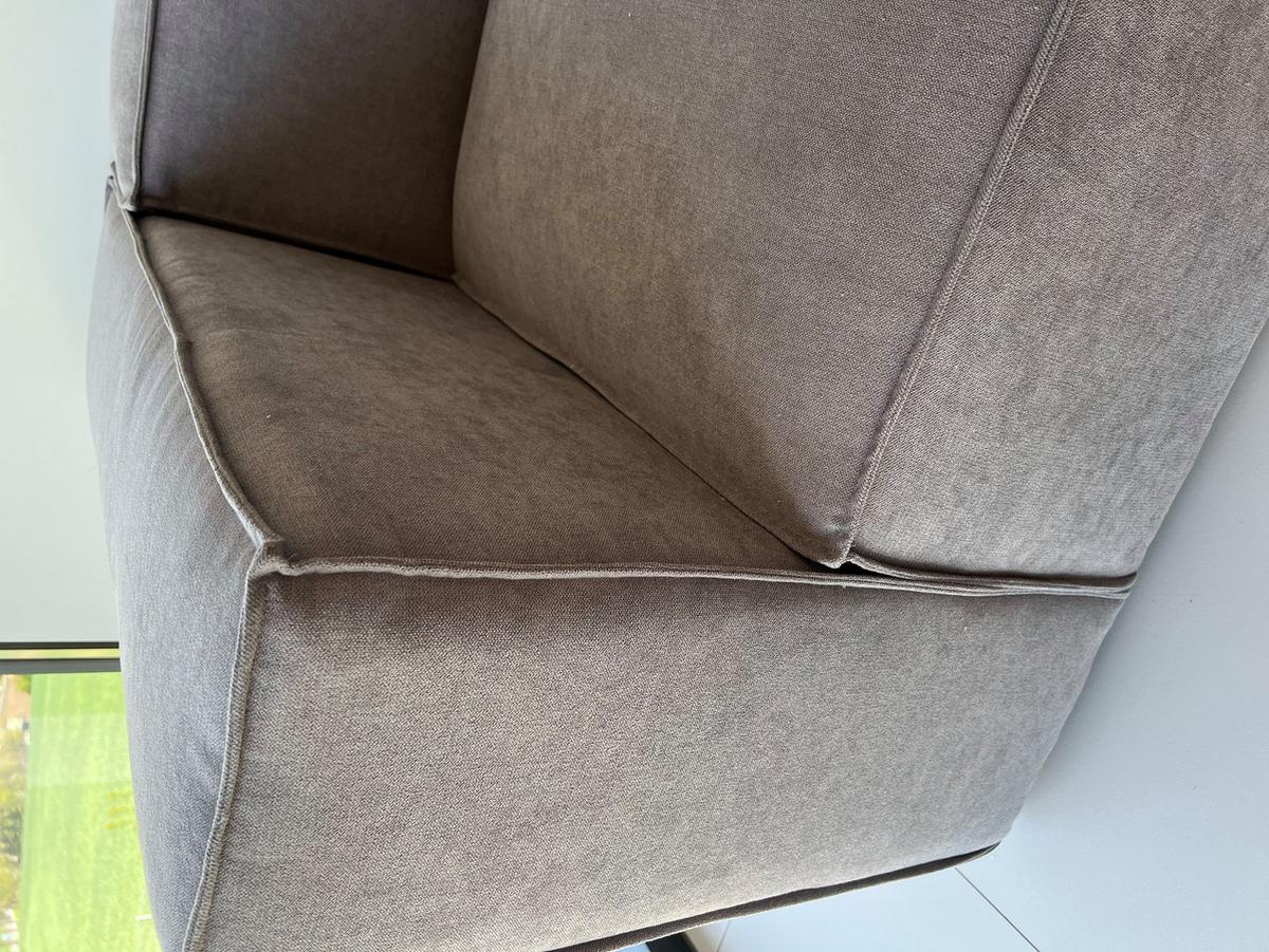 2-SITZER-SOFA Zenith Grau Luxusmicrofaser - Schwarz/Grau, Holz/Kunststoff (196/64/92cm) - S-Style Möbel