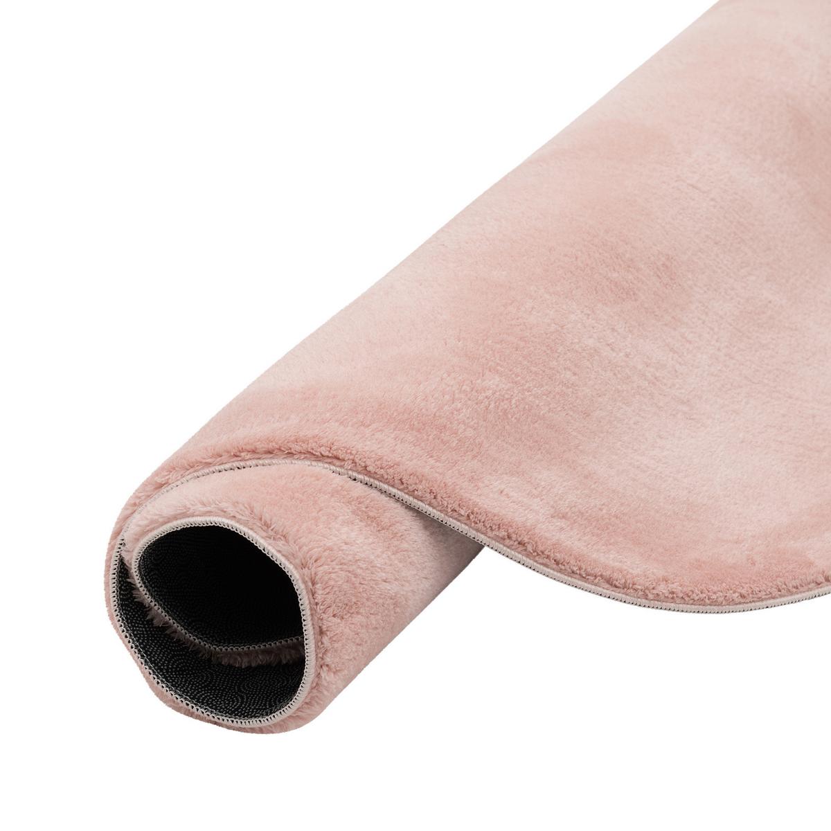 KINDER SUPER SOFT FELLTEPPICH PEARL KIDS RUND - Rosa, Textil (160/160cm) - Pergamon