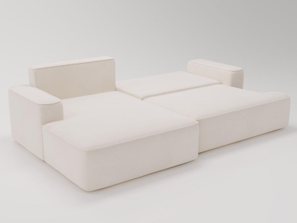 ECKSOFA California Creme Links - Creme, Holz/Textil (165/270cm) - Graingold