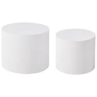 COUCHTISCH 2er Set Weiß Manti - Weiß, Holzwerkstoff (48/48/38cm) - Beliani