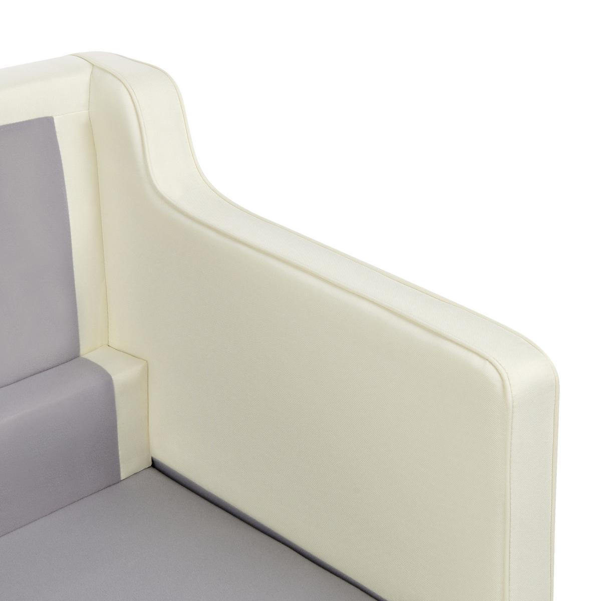 2-SITZER-SOFA cremeweiß Lokka - Hellbraun/Weiß, Textil (150/85/83cm) - Beliani