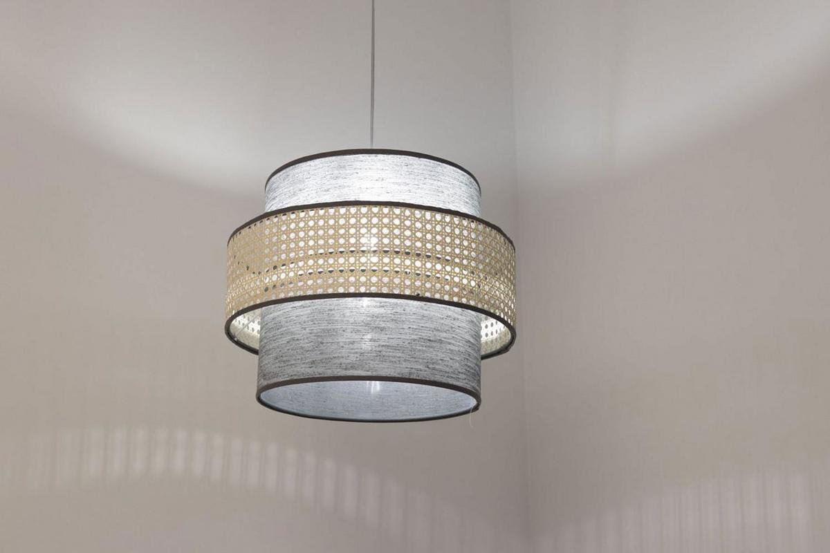 HÄNGELEUCHTE Grau 40/35 cm - Beige, Kunststoff (40/1/35cm) - ONZENO