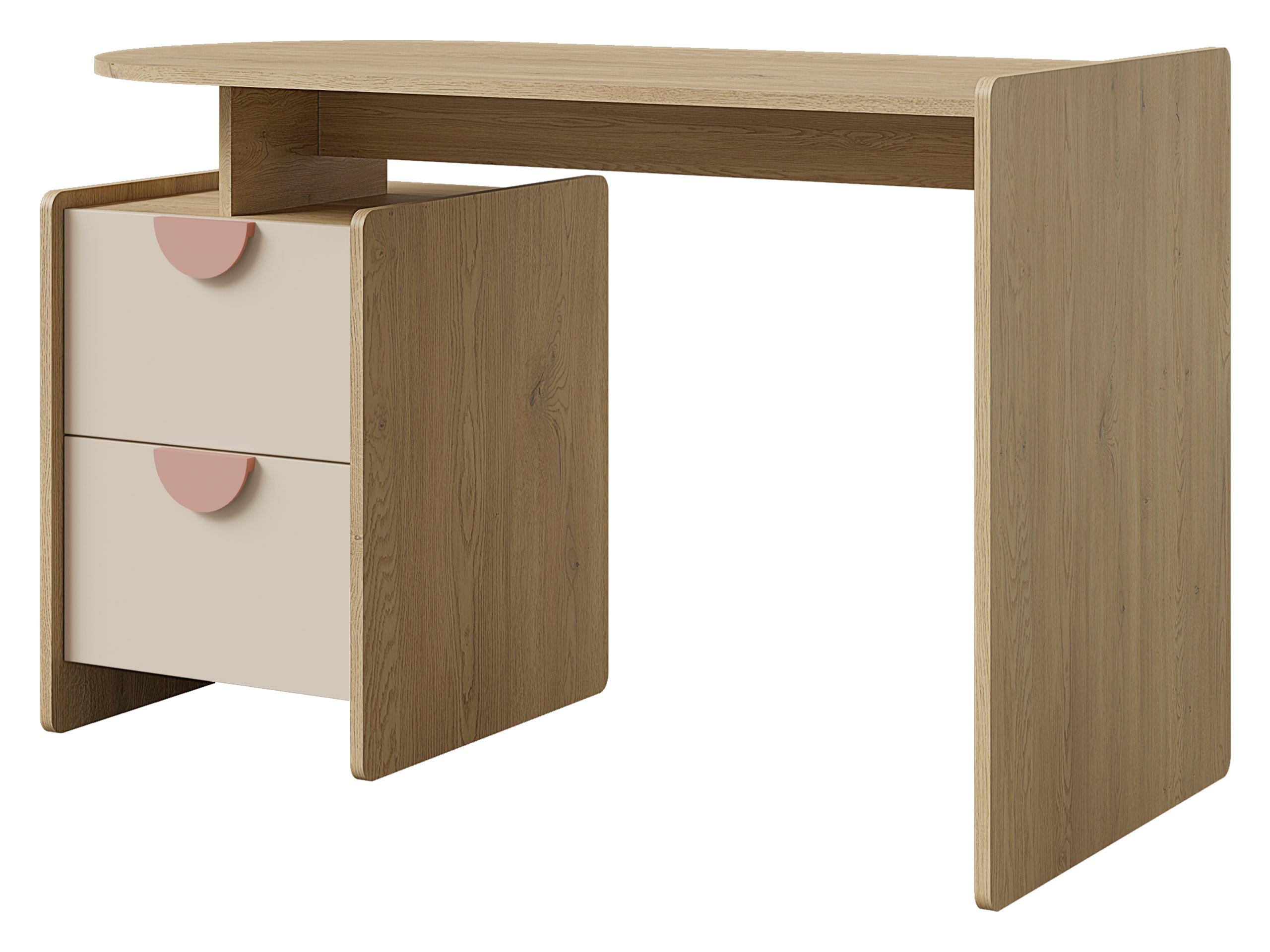 KINDERSCHREIBTISCH Lexi 2S 12 L / P - Eichefarben/Rosa, Holzwerkstoff/Kunststoff (121/78/60cm) - MIRJAN24