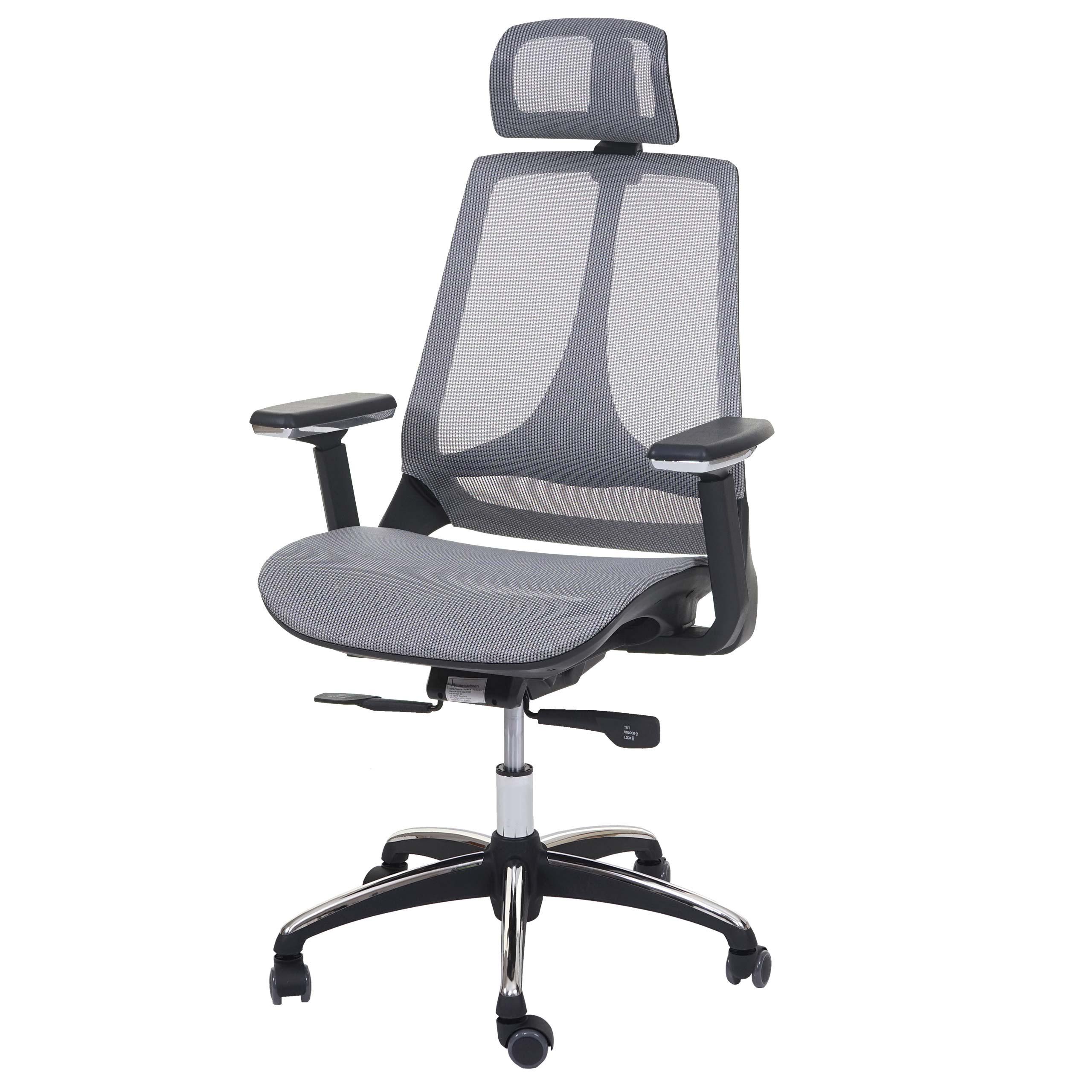 BÜROSTUHL Grau, Grau - Grau, Textil (65/120/60cm) - MCW
