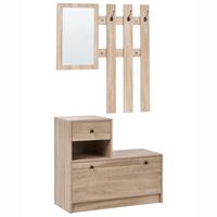 FLUR-SET Hellbraun Cooma - Hellbraun/Braun, Holzwerkstoff (77/70/35cm) - Beliani