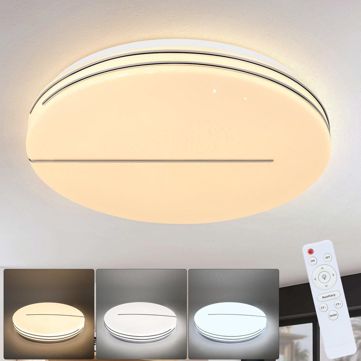 LED-DECKENLEUCHTE Sternenschwert 40 cm - Weiß, Kunststoff (40/40/6cm) - Nettlife
