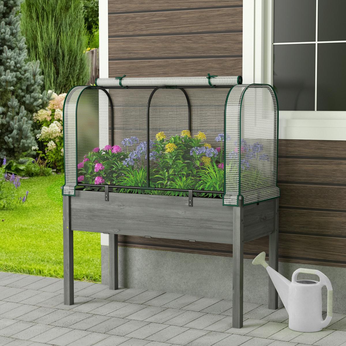 GEWÄCHSHAUS Weiß - Weiß, Metall (118/60/55cm) - COSTWAY