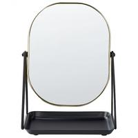 KOSMETIKSPIEGEL 20/22 cm gold Correze - Goldfarben/Schwarz, Metall (15/31/24cm) - Beliani