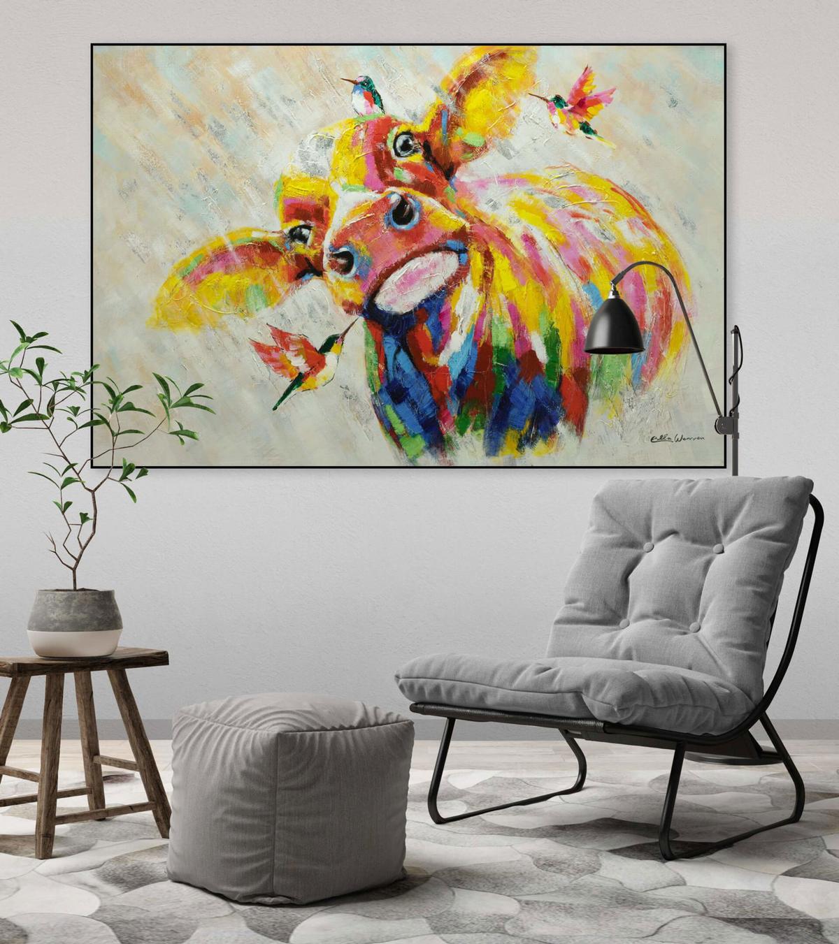 ÖLGEMÄLDE 120/80 cm - Multicolor, Holz/Textil (120/80cm) - KUNSTLOFT