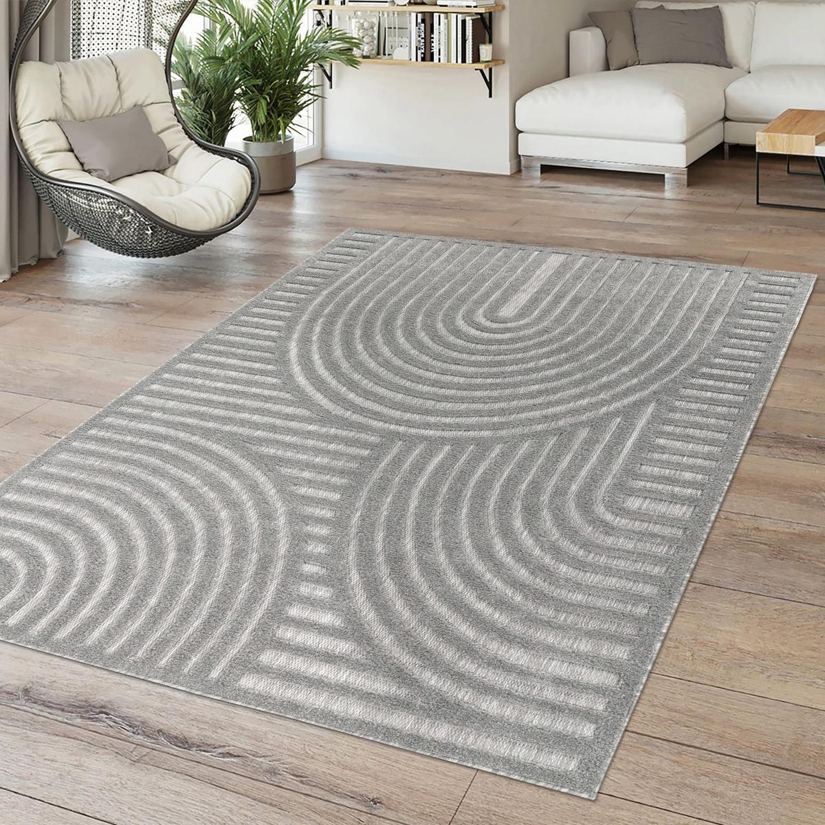 OUTDOORTEPPICH Ethno Grau 60 x 100 cm - Grau, Kunststoff (60/100cm) - TT Home