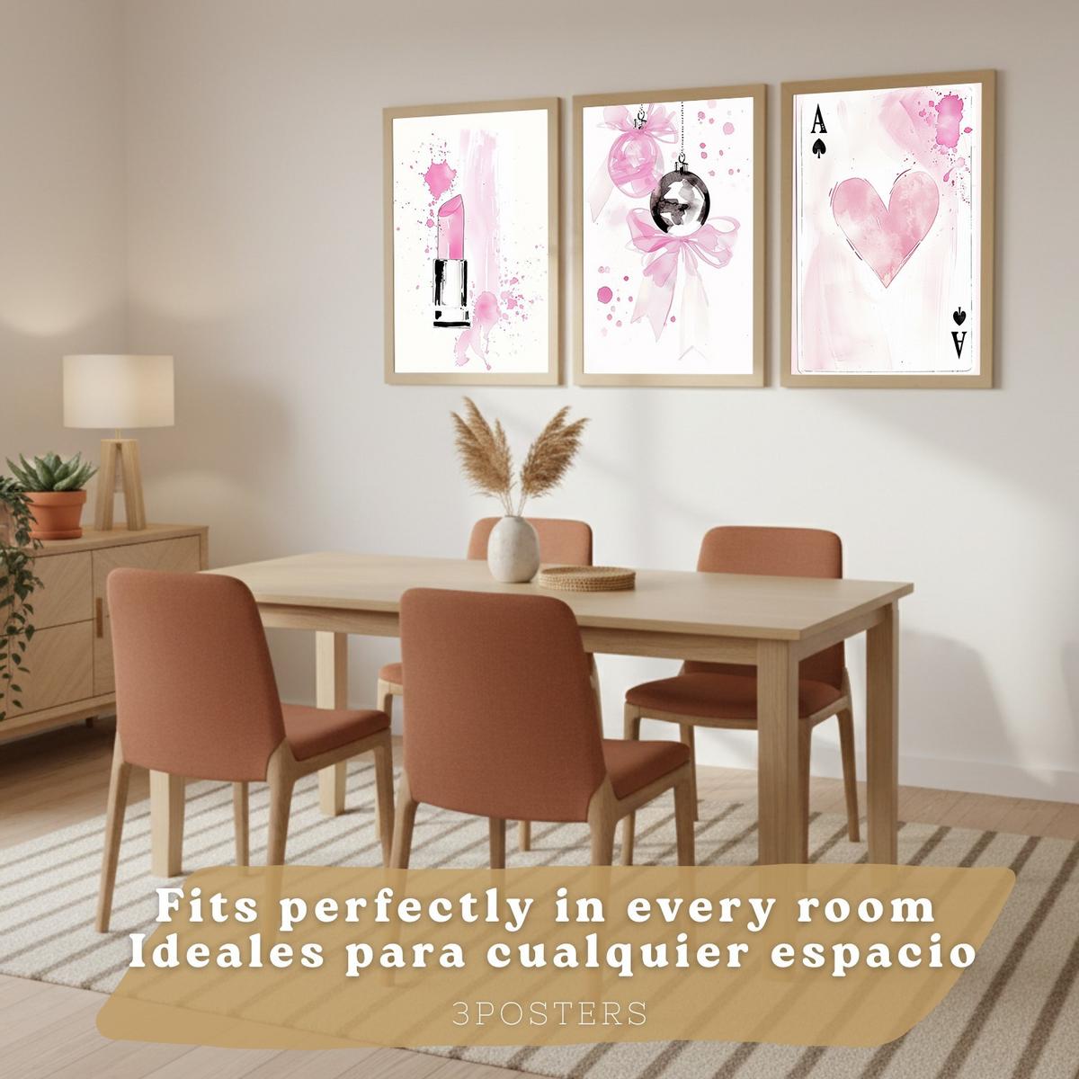 POSTER 3er Kunstdruck-Set Wandbilder Teen Style modern Wohnzimmer Deko, Schlafzimmer, Küche, Badezimmer Rahmenlos A3 - Klar, Papier (29.7/1/42cm) - Nacnic