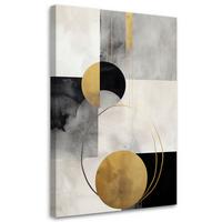 WANDBILD geometrisches boho muster - Goldfarben, Textil (40/60cm) - Feeby