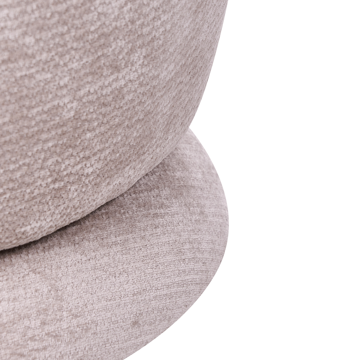DREHSESSEL Chenillegewebe Beige Blomma - Hellgrün, Holz/Textil (60/72/63cm) - Beliani