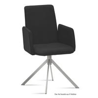 ARMLEHNSTUHL (8er-Set) Dorina 52x92x60 Edelstahl/Anthrazit - Edelstahlfarben/Anthrazit, Kunststoff (60/92/52cm) - 58aufmkessel