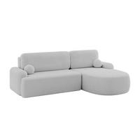 ECKSOFA mit Schlaffunktion und Bettkasten LIRA-L - 264x172x89 Hellgrau - Hellgrau, Holzwerkstoff/Textil (172/264cm) - ALTDECOR