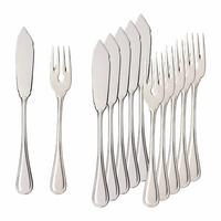 FISCHBESTECK Neufaden Merlemont silber 12-tlg. - Silberfarben, Metall - Villeroy & Boch