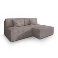 ECKSOFA FIORO P Beige Kordstoff mit Schlaffunktion - Beige/Grau, Holz/Kunststoff (204/148cm) - MASSENO
