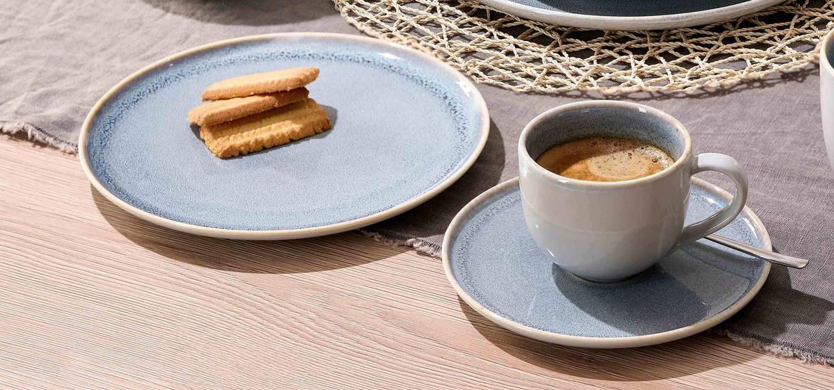 KAFFEEUNTERTASSEN Skagen Stone grau ø 16 cm 6er Set - Grau, Keramik (16cm) - Ritzenhoff Breker