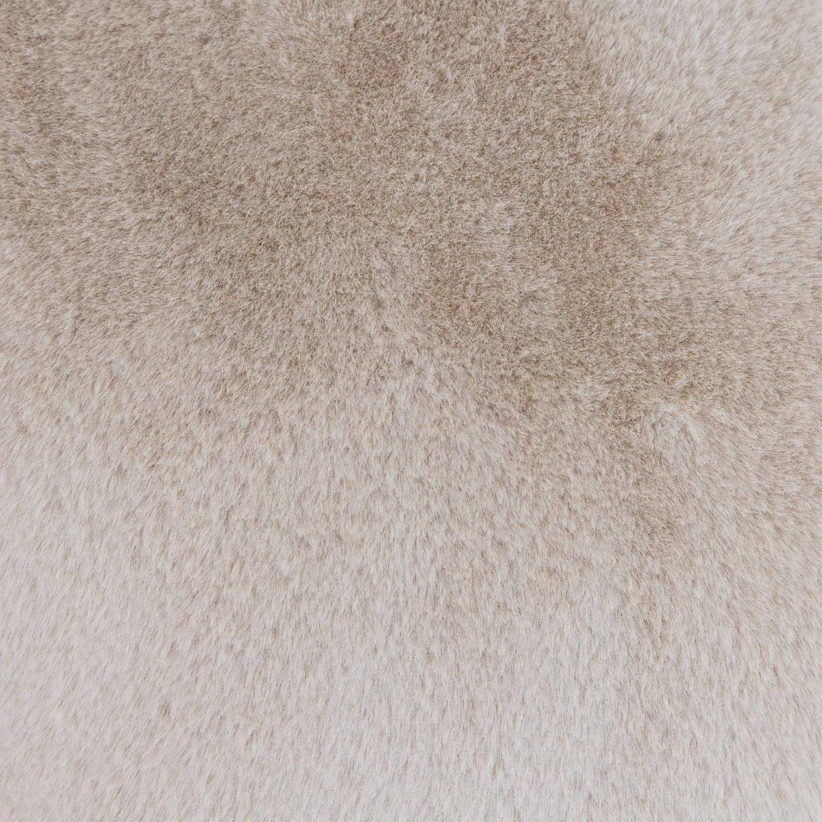 SITZPOUF Milano Kaninchenkunstfell - Beige, Textil (55/35/55cm) - icon
