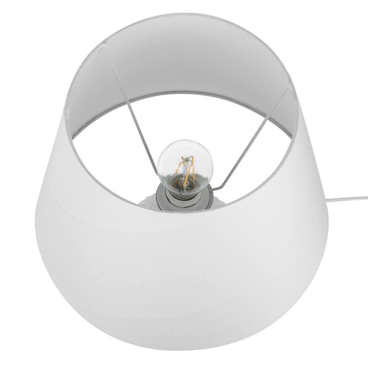 TISCHLAMPE Fergus 33/33/52 cm - Weiß, Keramik (33/33/52cm) - Beliani