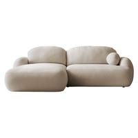 ECKSOFA Mayo, Seite: Links - Beige/Schwarz, Holz/Kunststoff (275/175cm) - MIRJAN24
