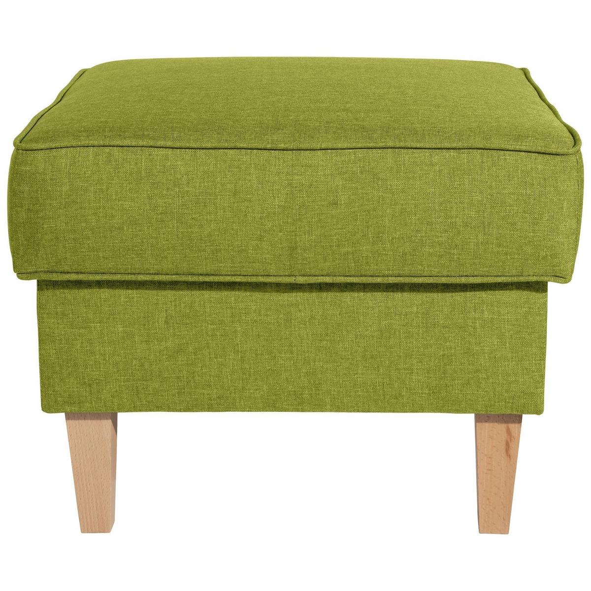 HOCKER Karlen Bezug Flachgewebe Buche natur / apfel - Buchefarben/Grün, Kunststoff (53/45/53cm) - 58aufmkessel