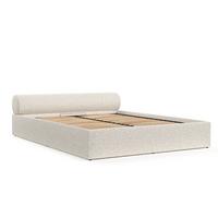 POLSTERBETT Solvo mit Stauraum 160/200 cm Creme im Blur Stoff - Creme/Schwarz, Holz/Holzwerkstoff (160/200cm) - AltaBeds