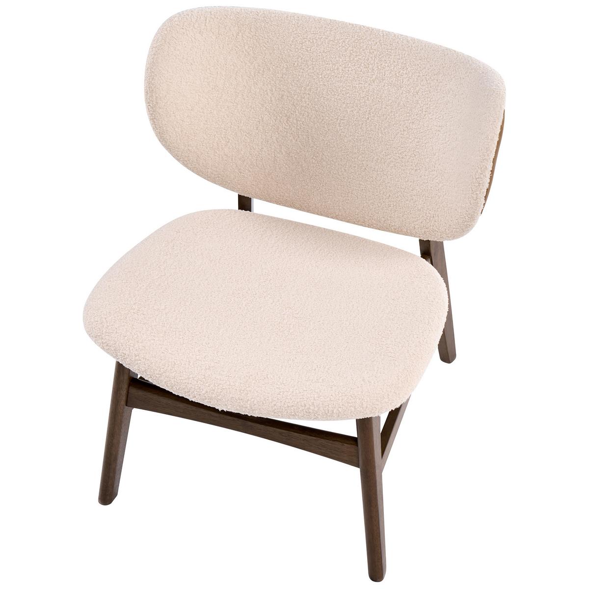 SESSEL Bouclé Braun/Hellbeige Day - Beige, Textil (62/70/69cm) - Beliani
