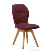 ESSZIMMERSTUHL drehbar (4er-Set) Draga 51x92x60 Eiche geölt/Marsala - Eichefarben/Brombeere, Kunststoff (60/92/51cm) - 58aufmkessel