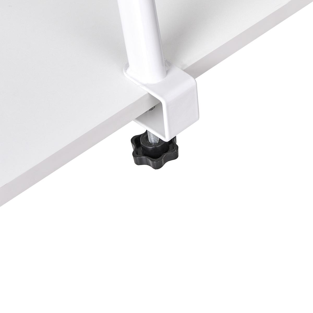 ECKSCHREIBTISCH Weiß 180/140 cm mit Stauraum Tacony - Weiß, Holzwerkstoff (140/180/94cm) - Beliani