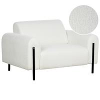SESSEL Weiß Askim - Schwarz/Weiß, Textil (123/79/95cm) - Beliani