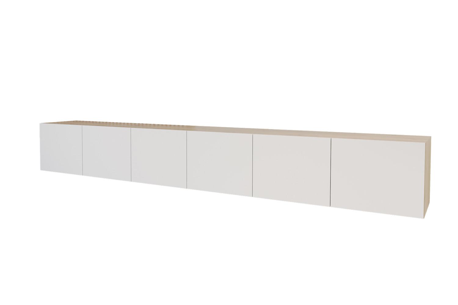LOWBOARD ELIO-W 3x100x40x40 cm - Artisan / Weiß - Eiche Artisan, Holzwerkstoff (300/40/40cm) - ALTDECOR