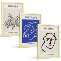 BILDER SET 3er Set - 40x60 cm Goldrahmen - Matisses moderne Plakate - Goldfarben, Kunststoff (40/60cm) - TULUP