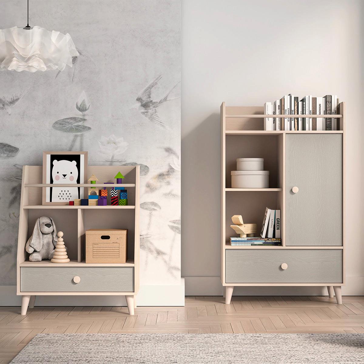 BÜCHERREGAL Alycia Beige - Grau - Holzeffekt - Grau, Holz (72/90/36cm) - Petits-meubles