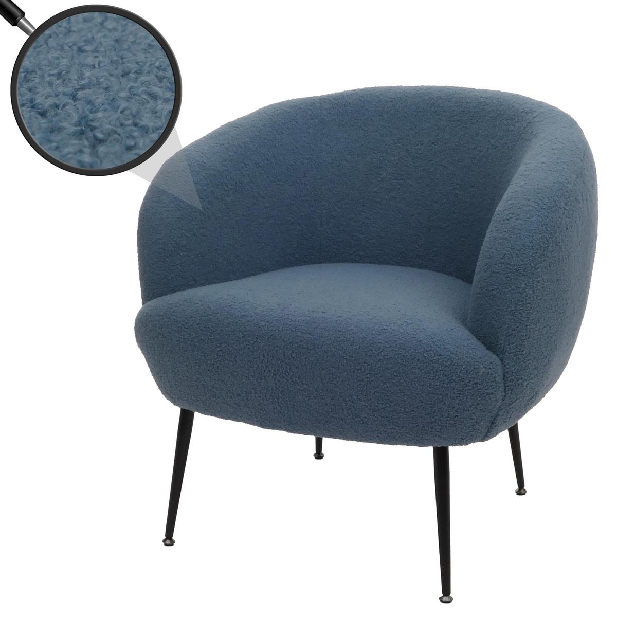LOUNGE-SESSEL Blau - Blau, Textil (72/73/71cm) - MCW
