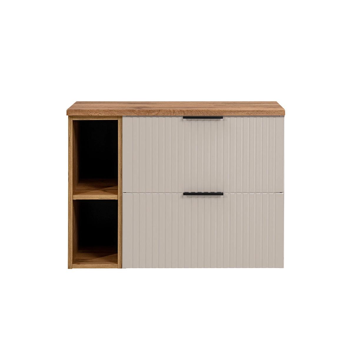 WASCHTISCHUNTERSCHRANK 80.6cm Adriel Kaschmir und Holz - Beige, Holzwerkstoff (80.6/59/46cm) - Petits-meubles