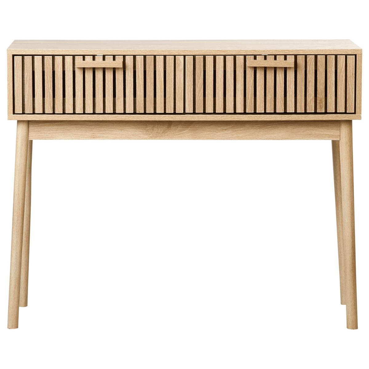 KONSOLENTISCH Hellbraun Lynwood - Braun, Holzwerkstoff (100/81/35cm) - Beliani