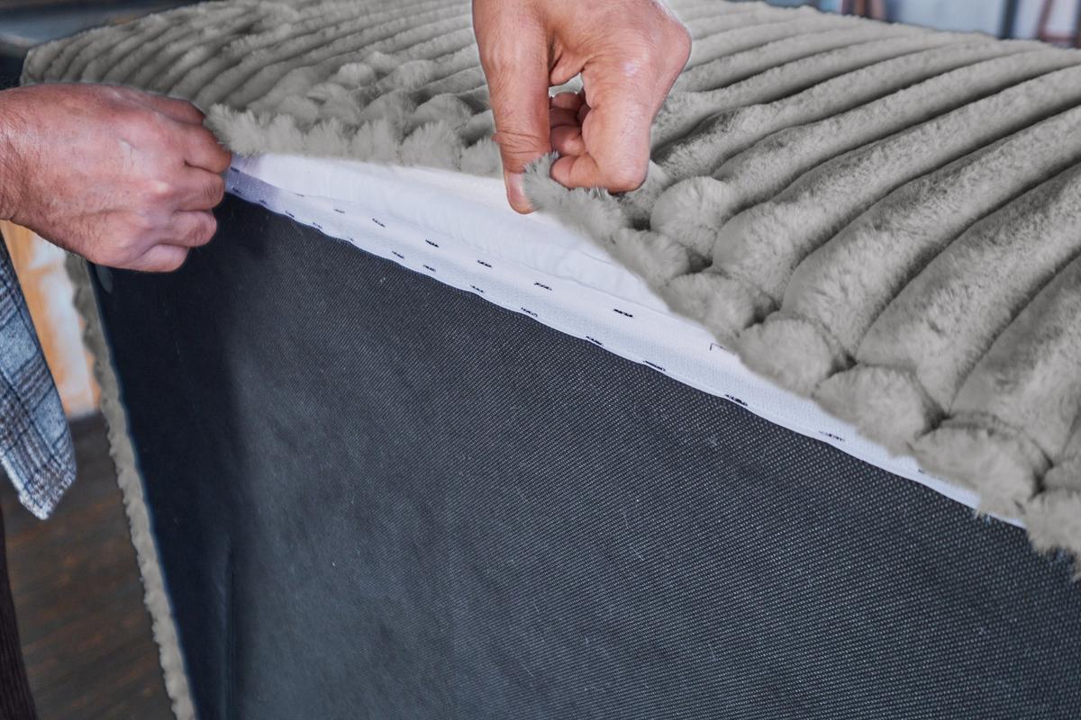 SITZELEMENT MODULSOFA WIOLO SOFT Grau Cord - Schwarz/Grau, Kunststoff/Textil (111/43/111cm) - KAWOLA