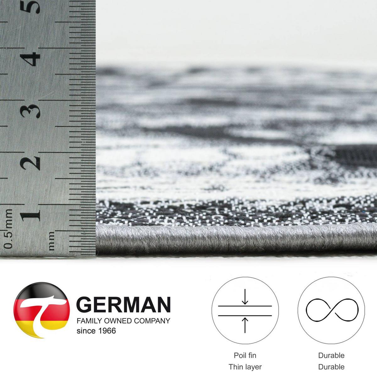 OUTDOORTEPPICH Aurora 130x130 cm - Grau, Textil (130/130cm) - Gino Falcone